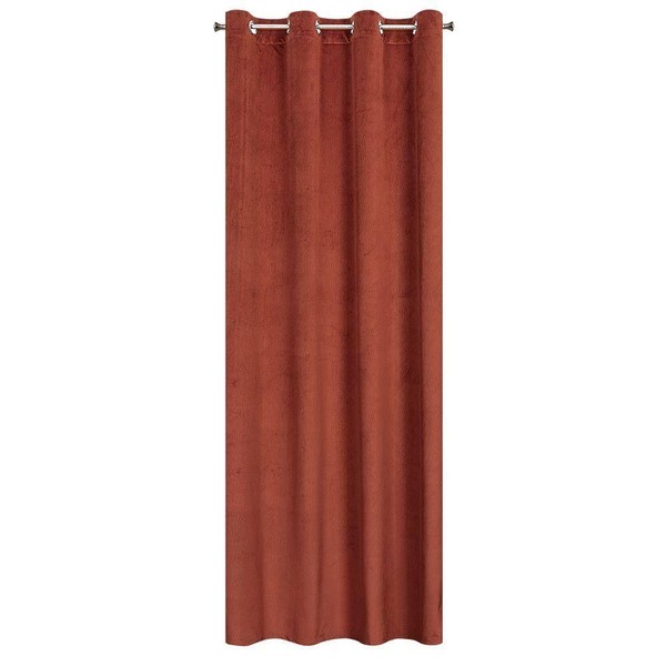 Zasłona Velvet Lili 140 x 250 Przelotka Mahoń