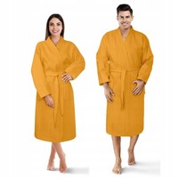 Szlafrok Kimono Gofer Bawełniany Unisex S/M Muszt