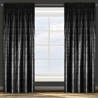 Zasłona 140 x 270 Dekoracyjna Velvet Cypr Czarna