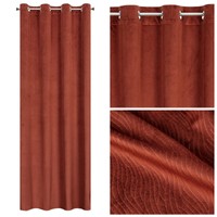 Zasłona Velvet Lili 140 x 250 Przelotka Mahoń