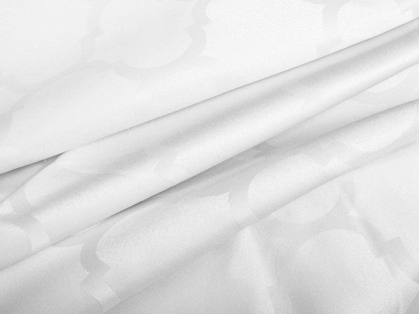 Obrus 150 x 350 Koniczyna Marokańska Biały